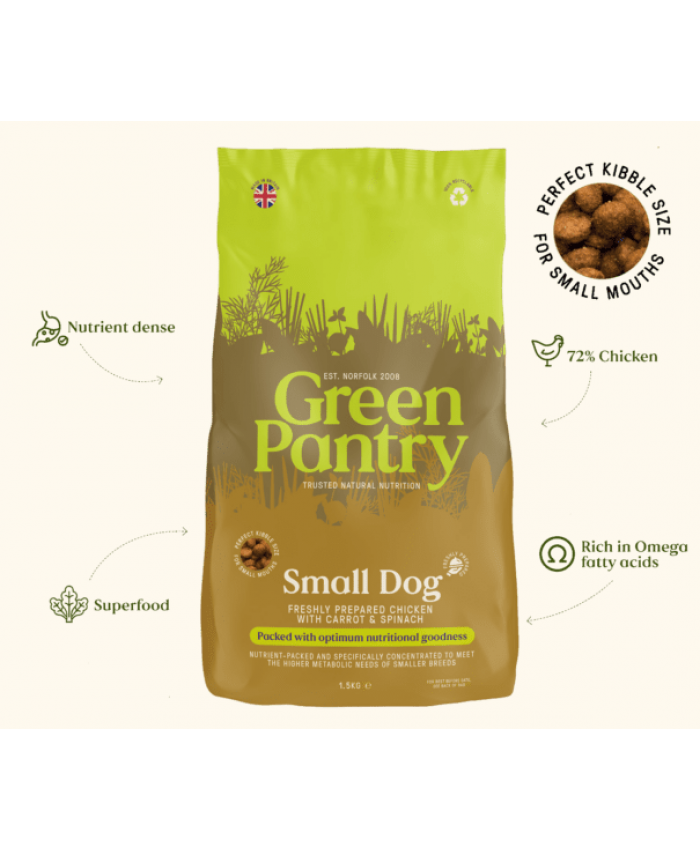 Green Pantry Small Dog Chicken with Carrot, and Spinach